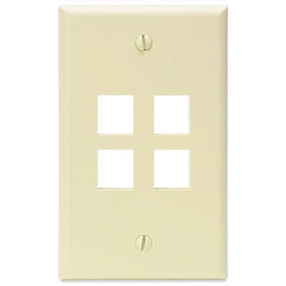 Leviton QuickPort 4 Socket Faceplate