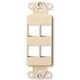 thumbnail image 1 of leviton 41644-t quickport decora insert, 4-port, light almond, 1 of 3