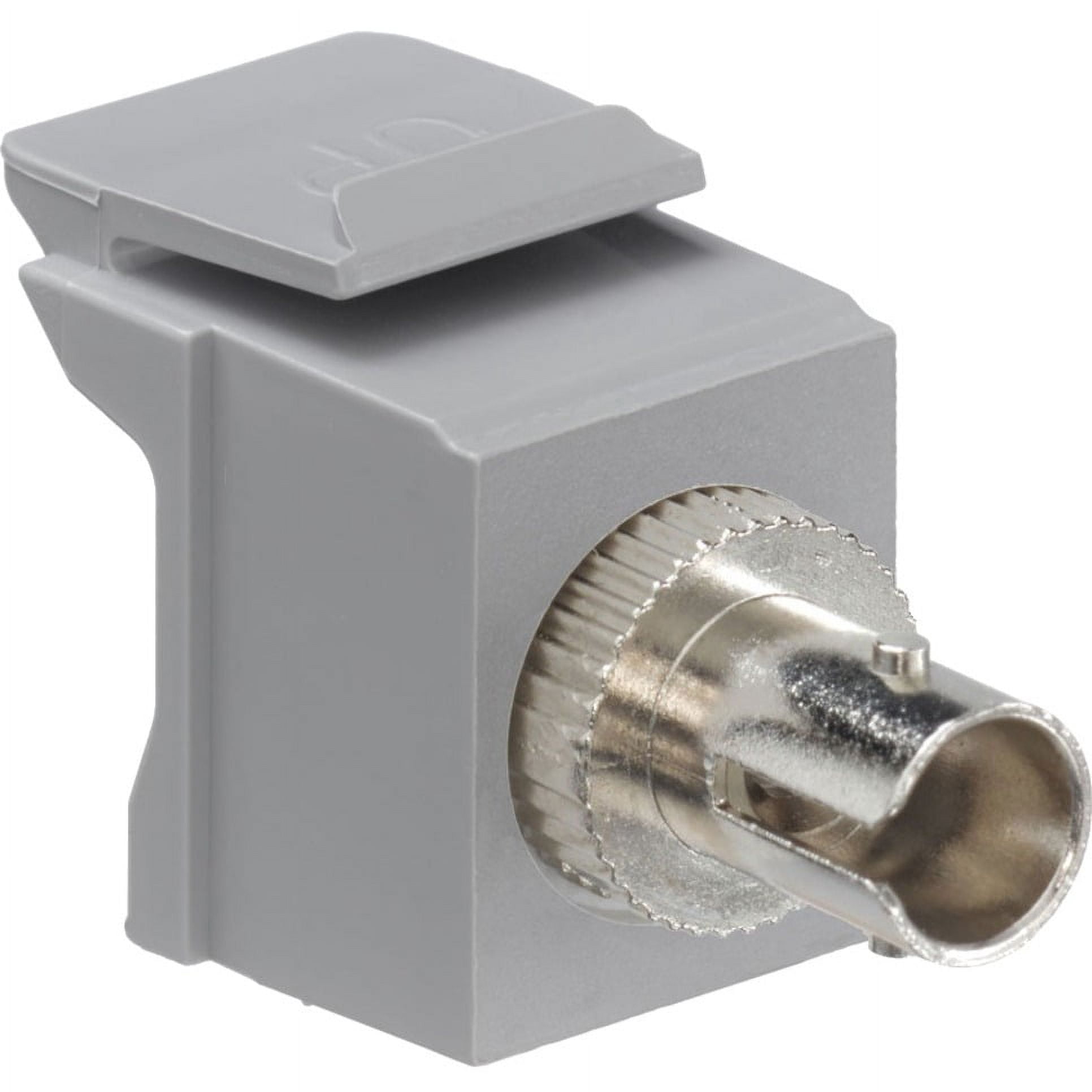 【RT-179227】① Leviton QuickPort Gray ST Fiber Optic Single-Mode Adapter Snap-In