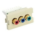 thumbnail image 1 of Leviton QuickPort MOS Insert - Modular insert - RCA X 3 - white, 1 of 2