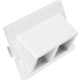 thumbnail image 1 of 2-Port Angled MOS QuickPort Adapter, 1.5 Units High, White, 1 of 2