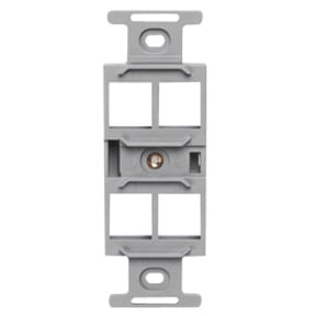 QuickPort 4 Socket Duplex Faceplate Insert