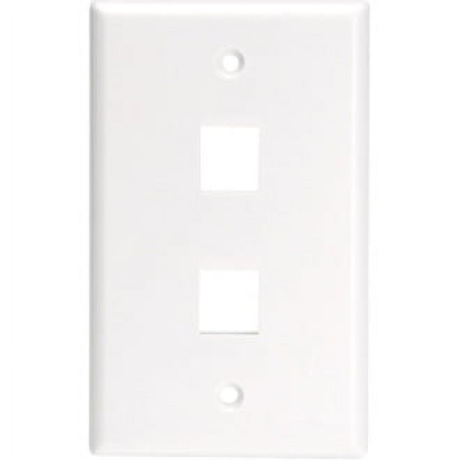 1 Pk, Leviton 1Gang Quickport Wall Plate For Large Connectors 2Port