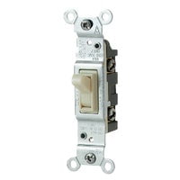 Leviton Quiet Toggle Switch Single Pole Residential 15 Amp 120 V Ivory Csa Bulk Pack of 10