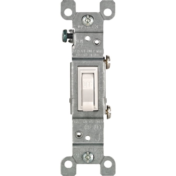 Leviton Copper/Aluminum Toggle Single Pole Switch - Pack of 4  Indoor & Outdoor Use, NEC-Compliant