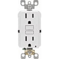 thumbnail image 1 of Leviton GFCI Receptacle in White — UL Listed for US Residential Electrical Code Compliance, Drop-in NEC-Standard Wiring, 1 of 2