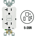 thumbnail image 1 of Leviton GFCI Receptacle in White — UL Listed for US Residential Electrical Code Compliance, Drop-in NEC-Standard Wiring, 1 of 2