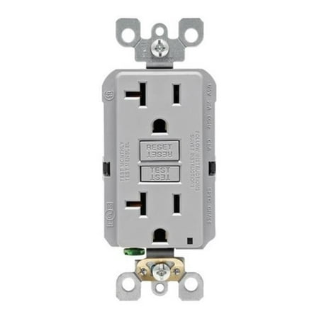 Leviton Smartlockpro Gfci Outlet 20A 125V Gray Nema 5-20R