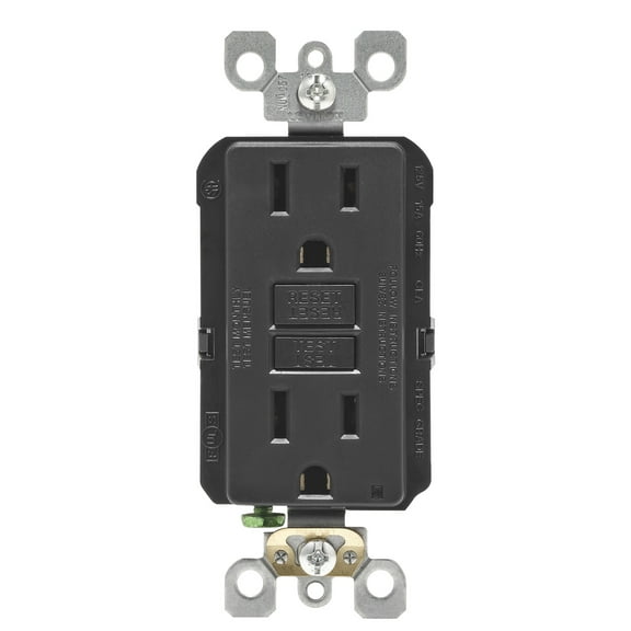 Leviton R04-GFNT1-0KE 15 Amp Black SmartlockPro Non-Tamper Resistant GFCI