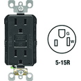 thumbnail image 1 of Leviton Tamper-Resistant GFCI Receptacle in Black — UL Listed for US Residential Electrical Code Compliance, Drop-in NEC-Standard Wiring, 1 of 2