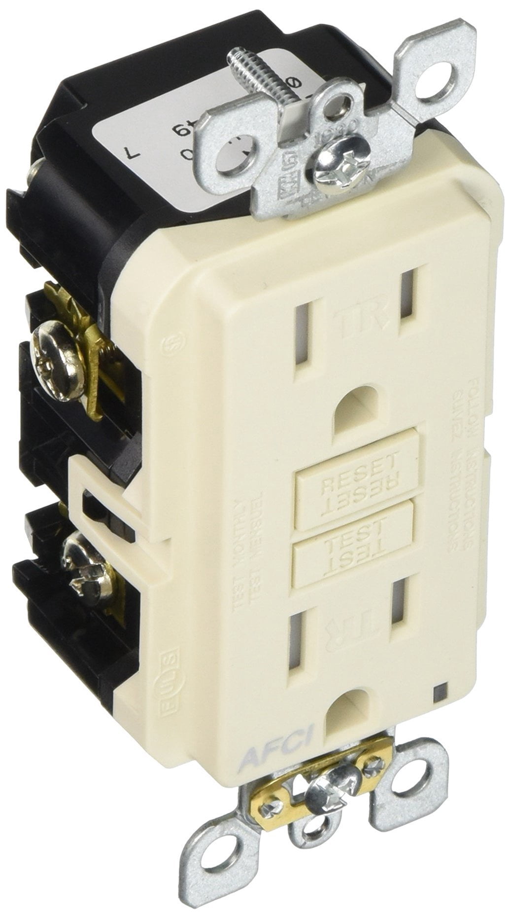 Ffe Outlets Leviton R16-AFTR1-0KT 15A ALM TAMP AFCI Outlet, Pack of 1, Light Almond ...