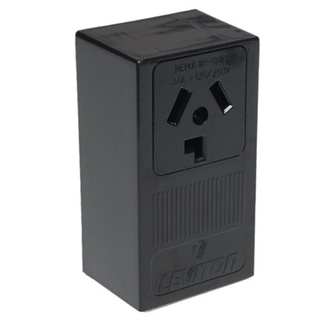Leviton Black Surface Mount 30 Amp Dryer Outlet