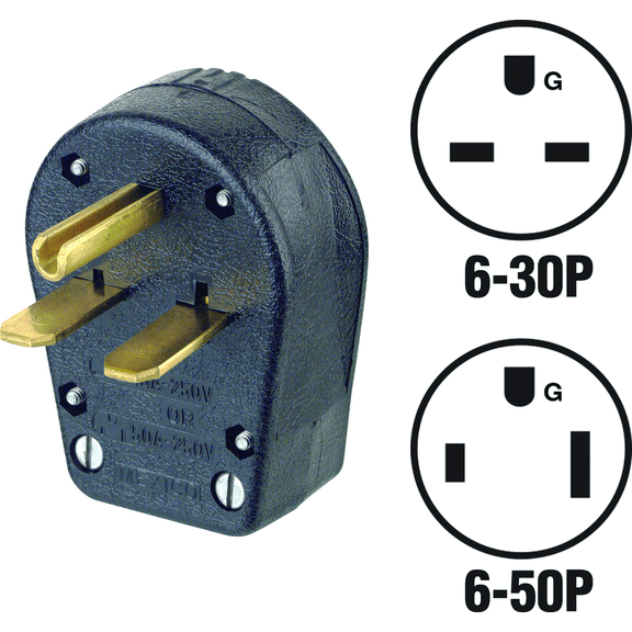 Leviton 00931 Cord & Plug UL Listed for US Residential Electrical Code Compliance, Drop-in NEC-Standard Wiring