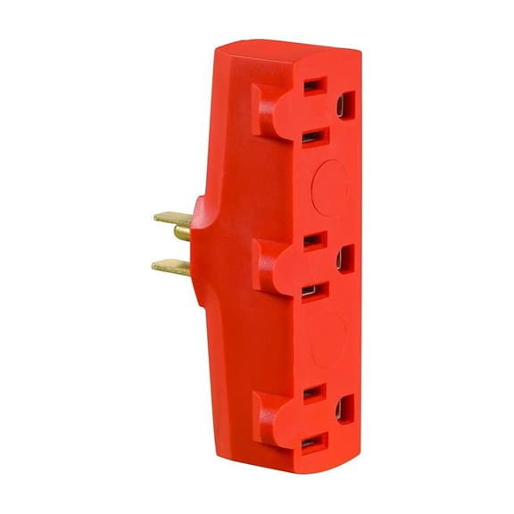 Leviton R52-00699-000 Triple Tap Plug-In Outlet Adapter