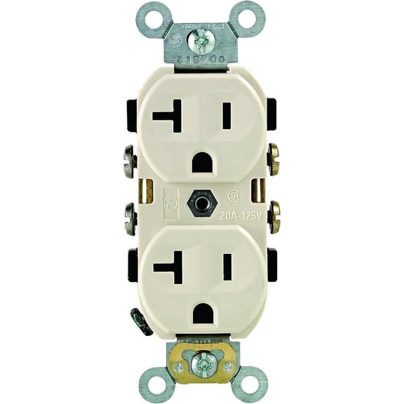 Leviton R56-CBR20-00T 20 Amp Commercial Duplex Outlet