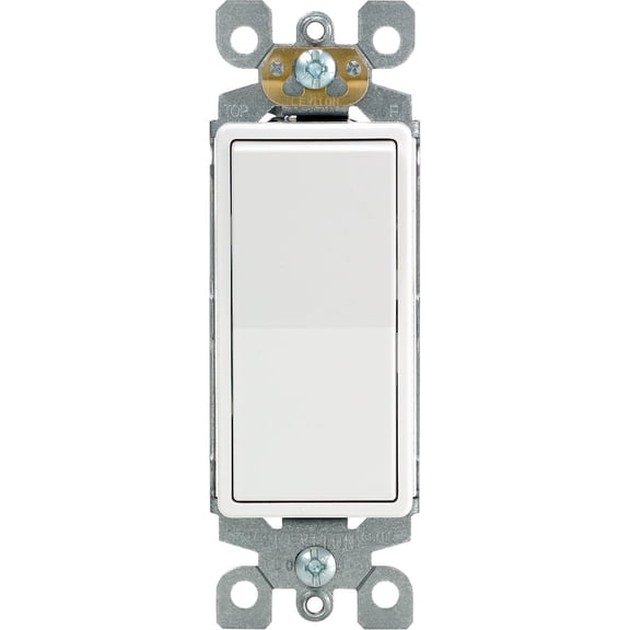 Leviton R62-05621-2WS White 20 Amp Decora Plus Rocker AC Quiet Switch