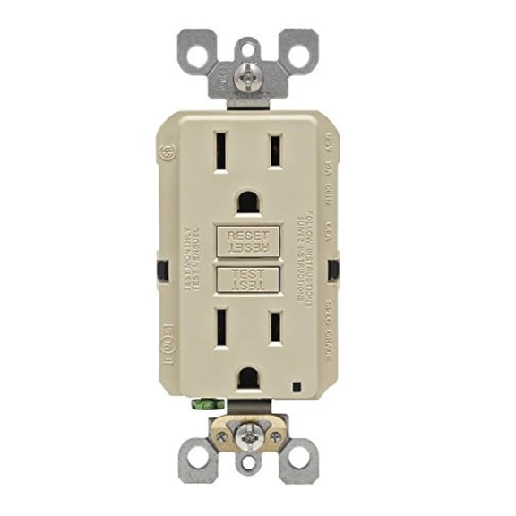Leviton R71-GFNT1-0RI 15 Amp Ivory SmartlockPro Self-Test GFCI