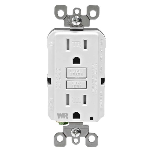 Leviton R92-GFWT1-0KW 15 Amp White SmartlockPro Self-Test GFCI