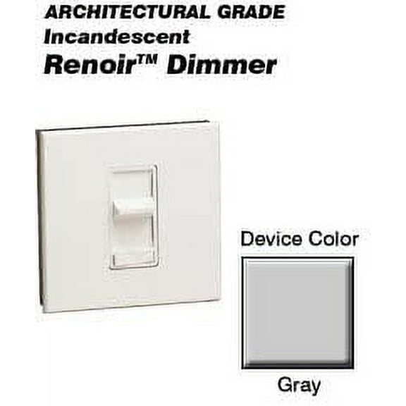 Leviton Renoir Magnetic Low-voltage Slide Dimmer -Gray 71513-gy