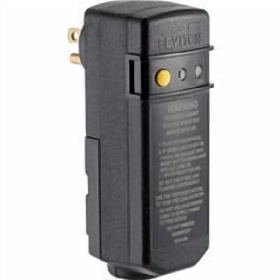 Leviton Right Angle Plug-In GFCI Outlet - Pack of 2 Bulk Restock Pack