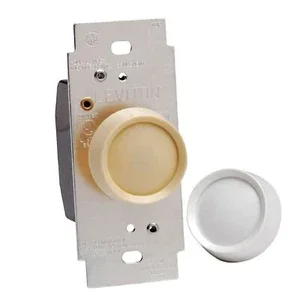 Leviton Rnl06-Tw Single-Pole Universal Rotary Dimmer Knob, 600 Watts