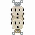 thumbnail image 1 of Leviton S01-0BR15-OIS Ivory Commercial Grade Straight Blade Duplex Receptacle, 1 of 2