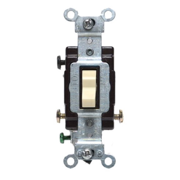 Leviton S01-CS315-2IS Ivory Commercial Grade 3-Way AC Quiet Switch Toggle