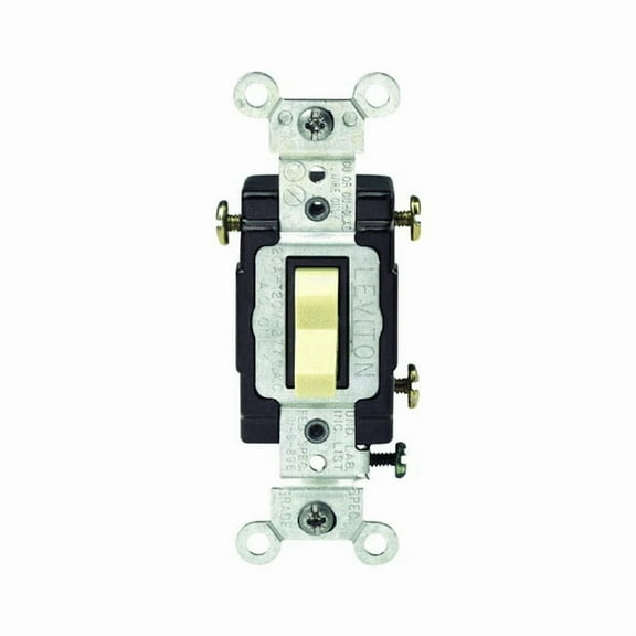Leviton S03-CS320-2IS Ivory Commercial Grade 3-Way AC Quiet Switches Toggle