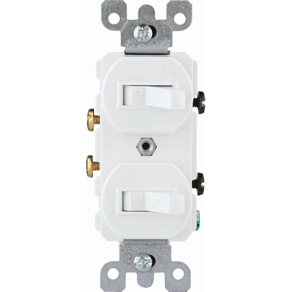 Leviton 5224 15A 277V Duplex Receptacle in White — 15A 277V — UL Listed for US Residential Electrical Code Compliance, Drop-in NEC-Standard Wiring