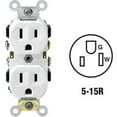 thumbnail image 1 of Leviton Duplex Outlet S02-0cr15-0ws - Commercial Grade, 15 Amps - 1 Piece, Multicolor, 1 of 2