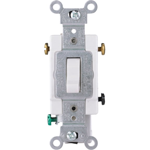 Leviton S04-CS320-2WS White Commercial Grade 3-Way AC Quiet Switches Toggle