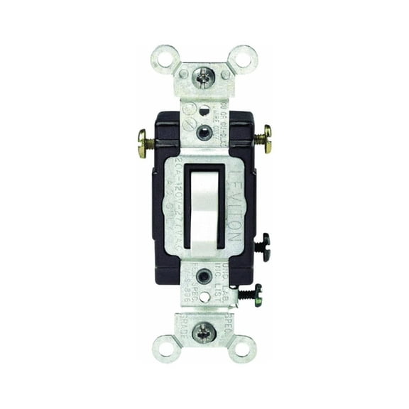 Leviton S04-CS320-2WS White Commercial Grade 3-Way AC Quiet Switches Toggle