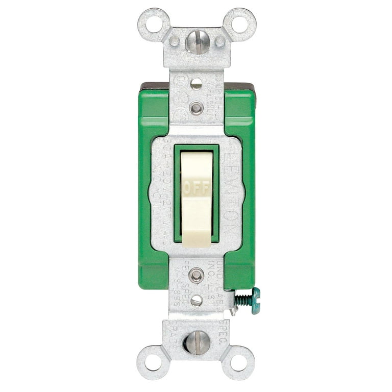 Leviton S11-03032-2IS 30 Amp Ivory Toggle Double Pole Quiet Leviton S11-03032-2IS 30 Amp Ivory Toggle Double Pole Quiet