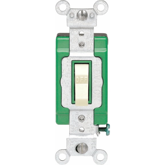 Leviton 03032 30A Toggle Switch in Ivory — UL Listed for US Residential Electrical Code Compliance, Drop-in NEC-Standard Wiring