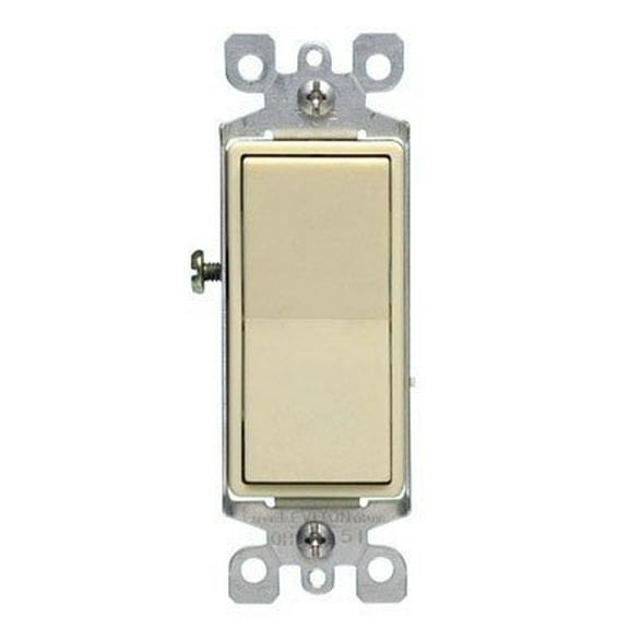 Leviton S11-05603-2IS Ivory Residential Grade Decora 3-Way AC Quiet Switch Rocker