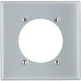 thumbnail image 1 of Leviton Single Receptacle Wall Plate - Steel, Two Gang, Aluminum Finish - Standard Size, 1 of 2