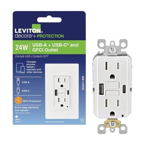 Leviton SmartLock Pro USB Charging Outlet - Pack of 4
