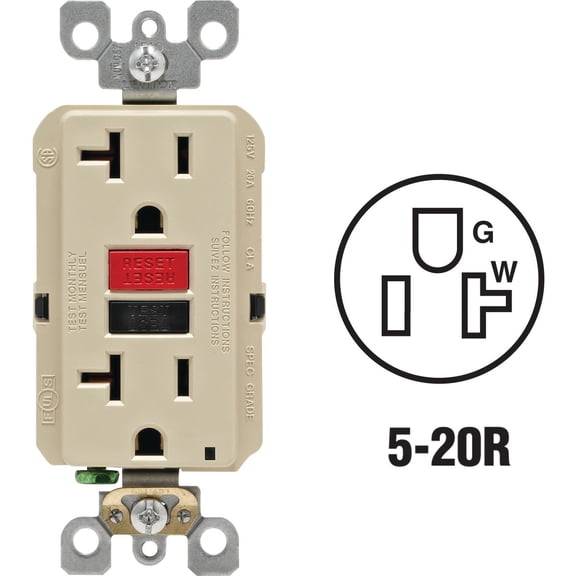 Leviton SmartLockPro Self-Test GFCI Outlet - Pack of 2 Indoor & Outdoor Use, NEC-Compliant