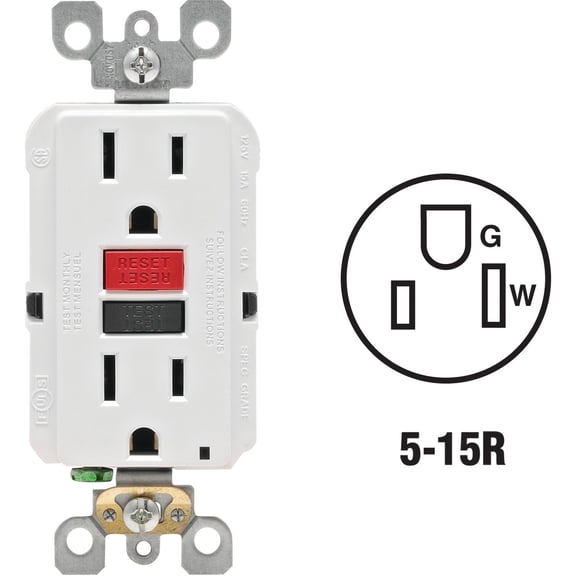 Leviton SmartLockPro Self-Test GFCI Outlet - Pack of 2 Indoor & Outdoor Use, NEC-Compliant