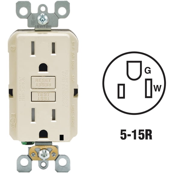 Leviton SmartLockPro Self-Test Tamper Resistant 15A GFCI Outlet - Pack of 2 Indoor & Outdoor Use, NEC-Compliant