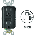 thumbnail image 1 of Leviton GFCI Receptacle in Black — UL Listed for US Residential Electrical Code Compliance, Drop-in NEC-Standard Wiring, 1 of 2