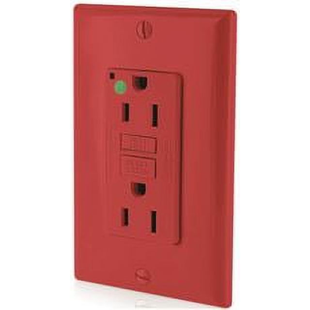 Leviton Smartlockpro Slim Gfci Receptacle With Wallplate, Hospital