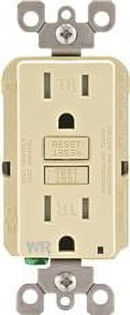 Leviton Smartlockpro Weather & Tamper-Resistant Duplex Gfci Receptacle With Led, Ivory, Nema 5-15R, 125 Volts, 15 Amps