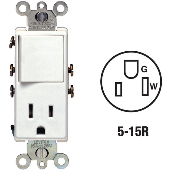 Leviton Switch & Outlet Combination - Single Pack