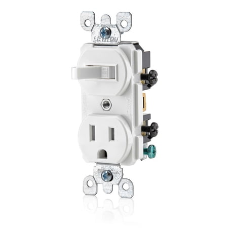 1-Pole Commerical Grade Tamper-Resistant Combo Duplex Receptacle/Toggle Switch, White, 120 Volts, 15 Amps price history and forecast - Leviton GIDDS-606741
