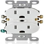 Leviton 15 Amp 125 Volt Tamper Resistant Duplex Receptacle, 10 Pack, T5320-IMP, Ivory