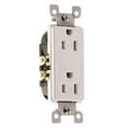 thumbnail image 1 of Leviton T5325 15 Amp Decora Tamper-Resistant Duplex Electrical Wall Outlet - Ivory, 1 of 1