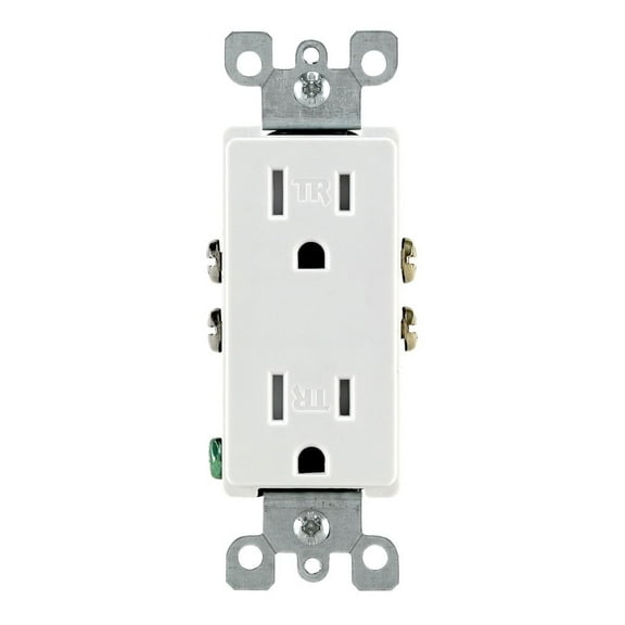 Leviton Tamper-Resistant Duplex Receptacle T5325-W - 6 Pack, White