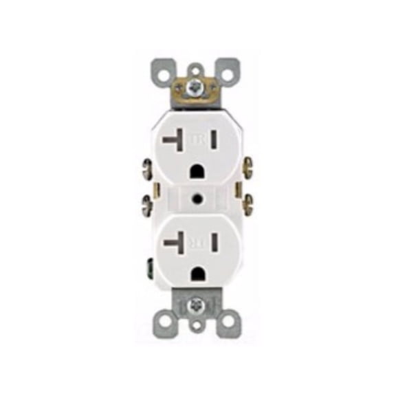 Leviton 20 Amp Tamper-Resistant Duplex Outlet, T5820-I, Ivory
