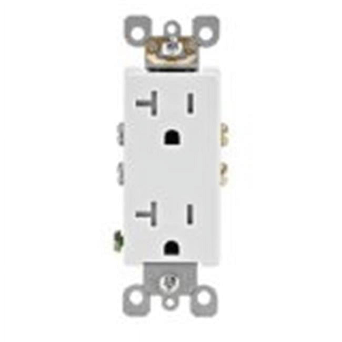 White 20 Amp Tamper Resistant Duplex Outlet